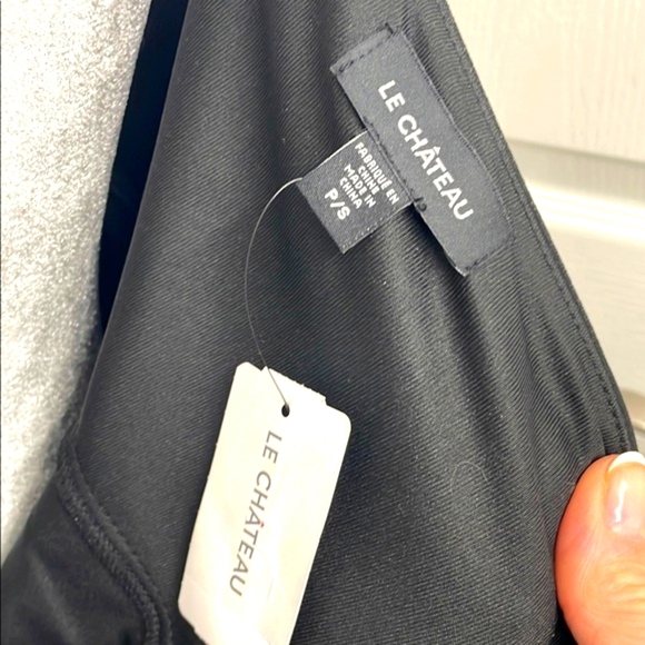 NWOT Black & Purple Floral Wrap Dress with High Low Ruffled Hem - Picture 15 of 17